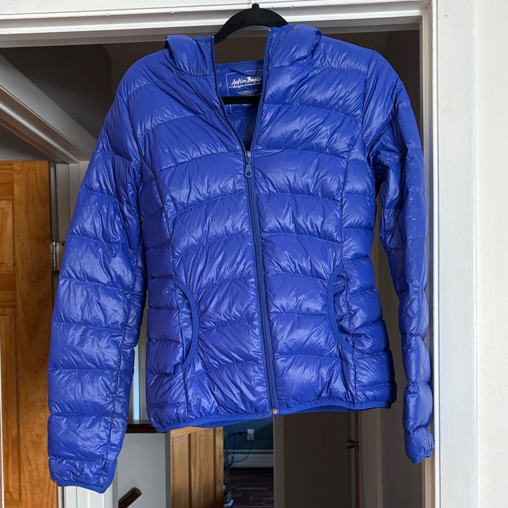 Active Basic Women's Royal Blue Puffer Jacket - image 1